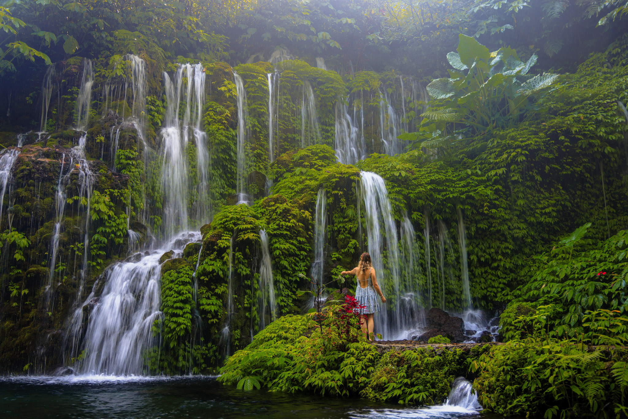 Banyu Wana Amertha Waterfall near Munduk, Bali