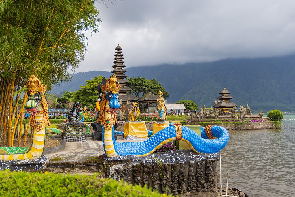 Ulun Danu Bratan Temple on Lake Bratan in Bedugul, Bali